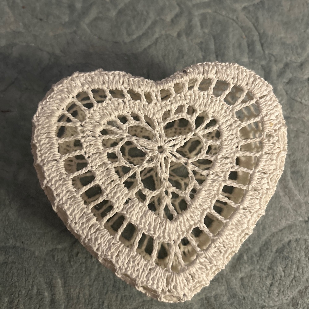 Antique cute heart shaped box